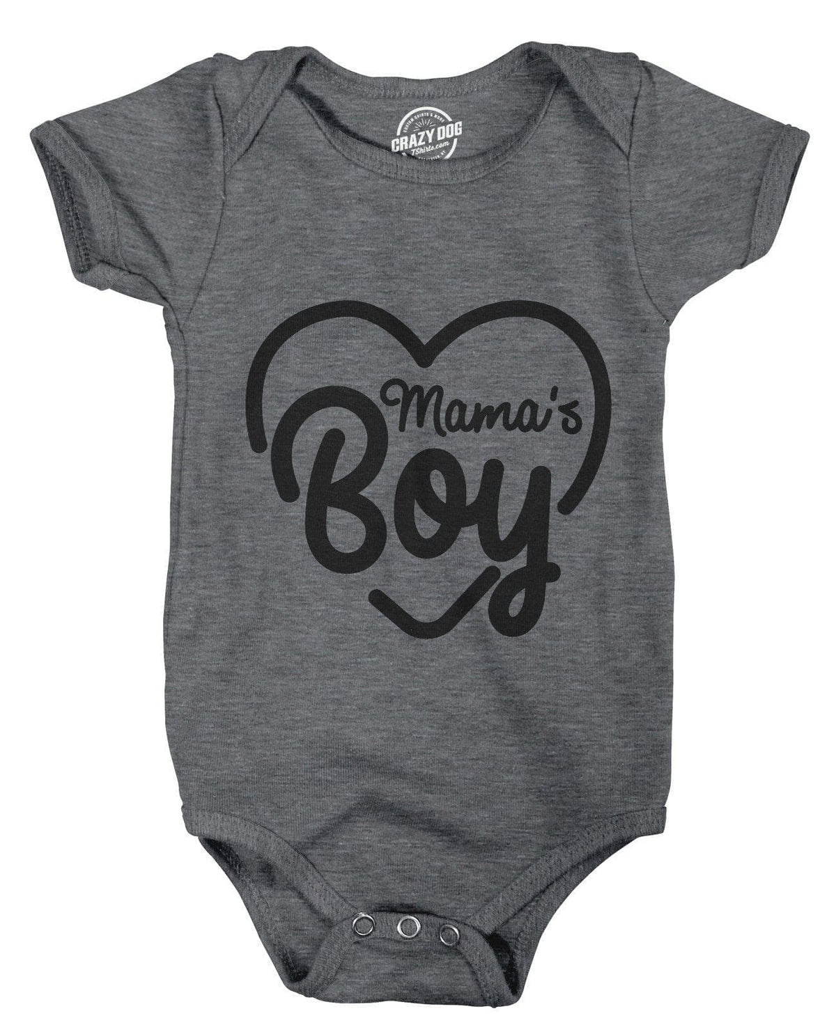 Mama&#39;s Boy Baby Bodysuit - Crazy Dog T-Shirts