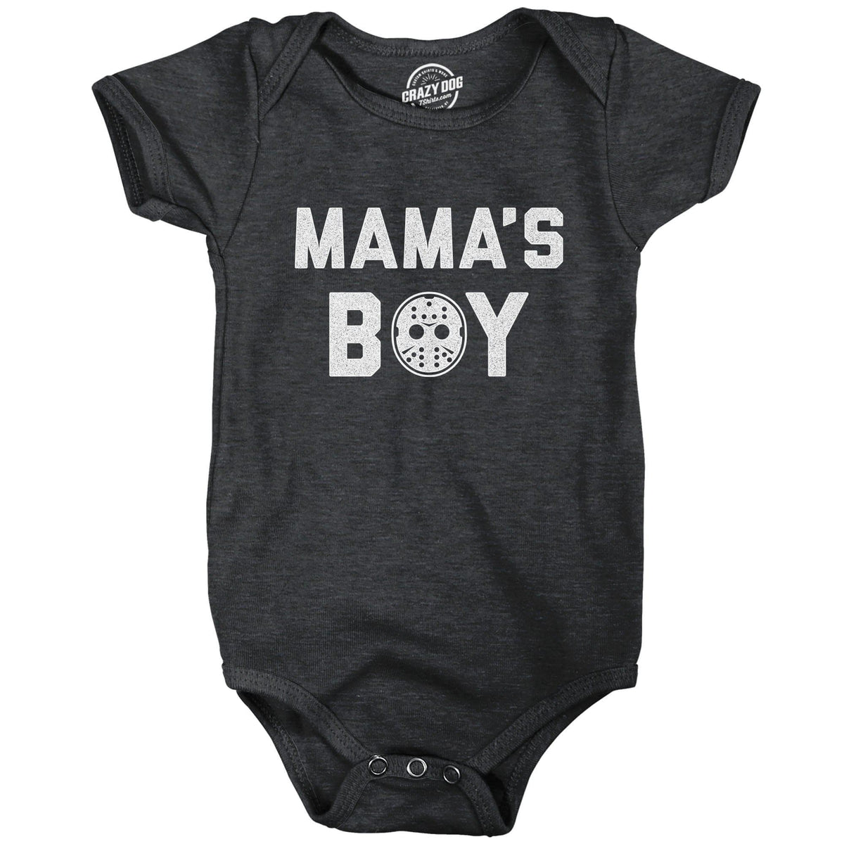 Mama&#39;s Boy Mask Baby Bodysuit - Crazy Dog T-Shirts