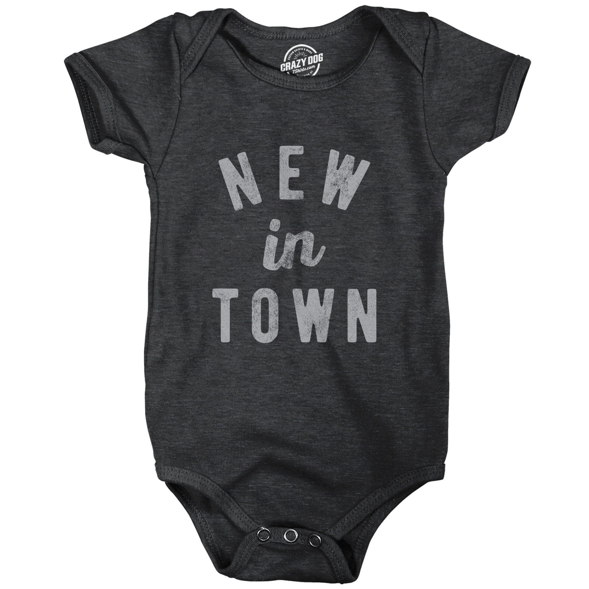 New In Town Baby Bodysuit  -  Crazy Dog T-Shirts