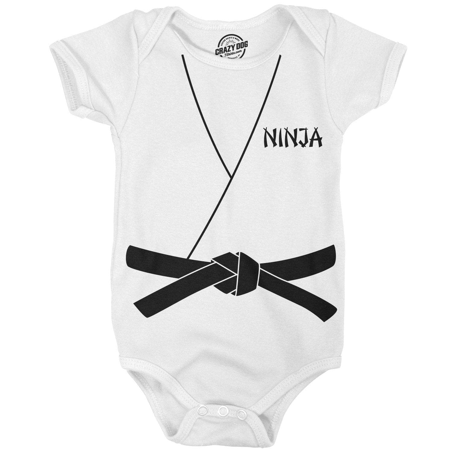 Ninja Costume Baby Bodysuit - Crazy Dog T-Shirts