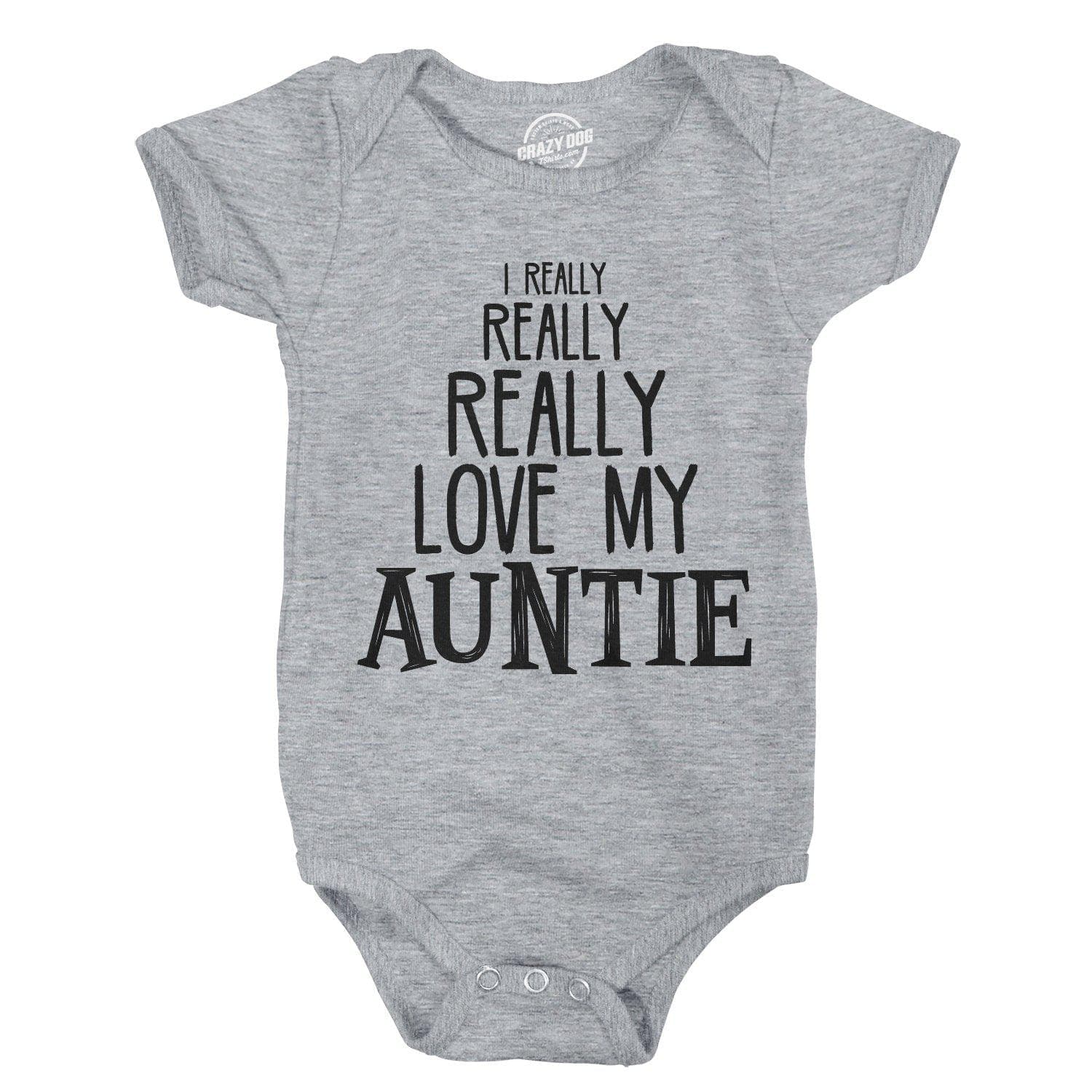 Really Love My Auntie Baby Bodysuit - Crazy Dog T-Shirts
