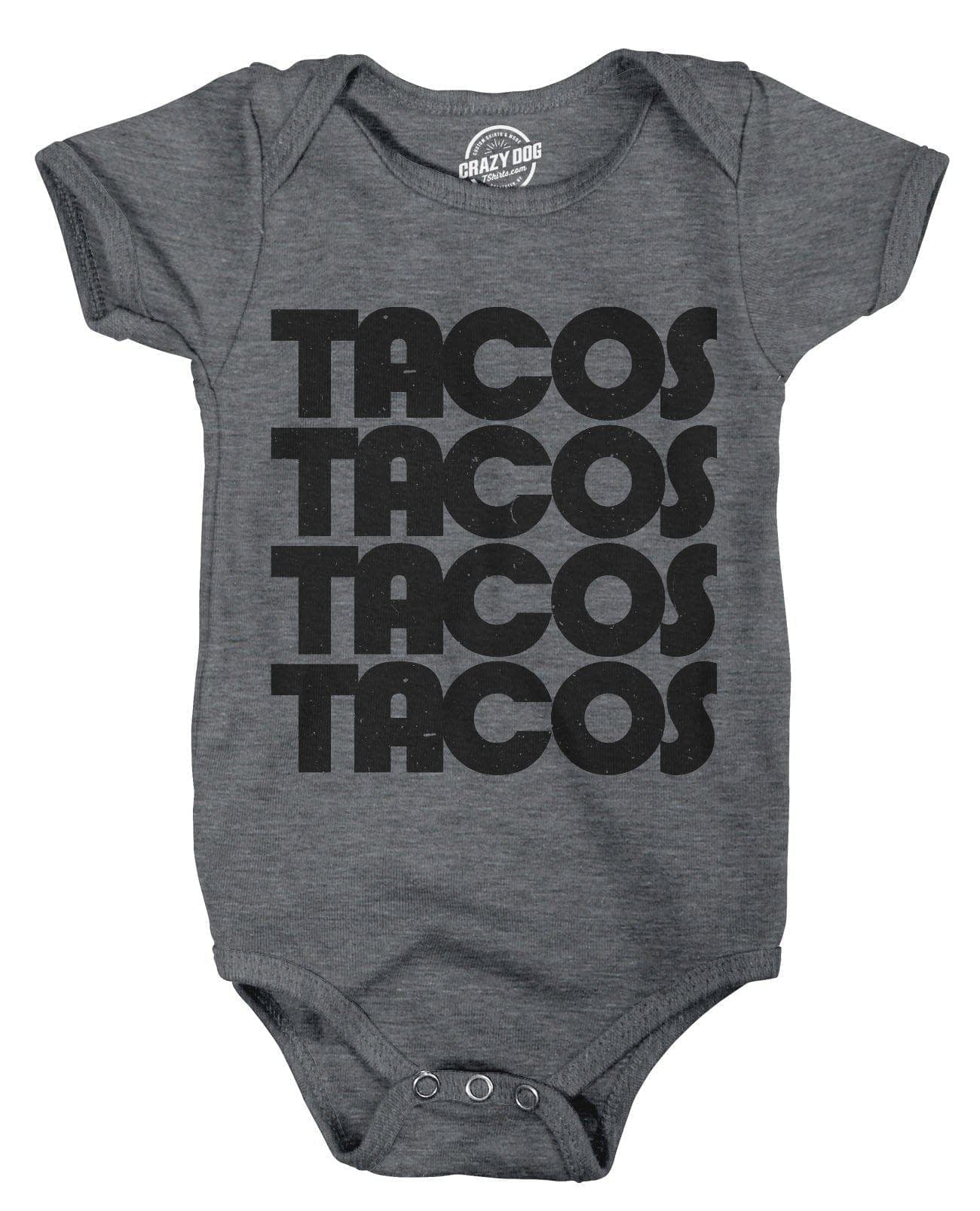 Tacos Tacos Tacos Baby Bodysuit - Crazy Dog T-Shirts