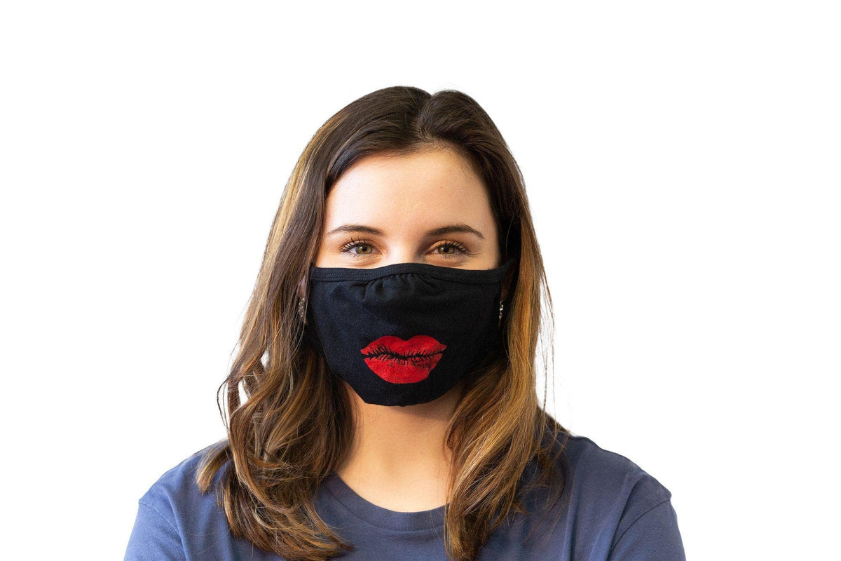 Big Lips Face Mask Mask - Crazy Dog T-Shirts