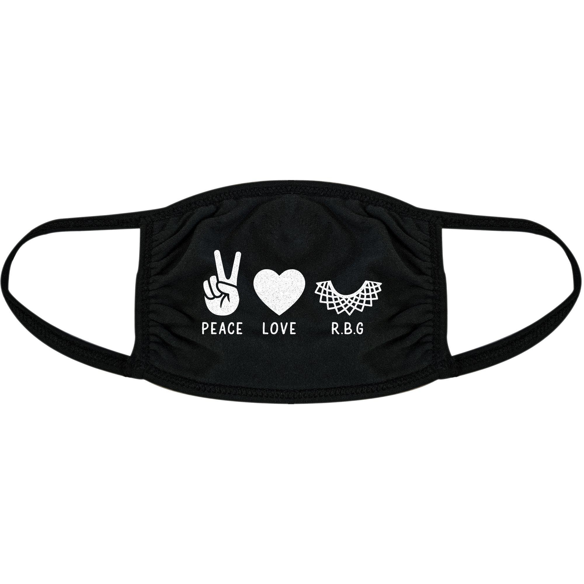 Peace Love RBG Face Mask Mask - Crazy Dog T-Shirts