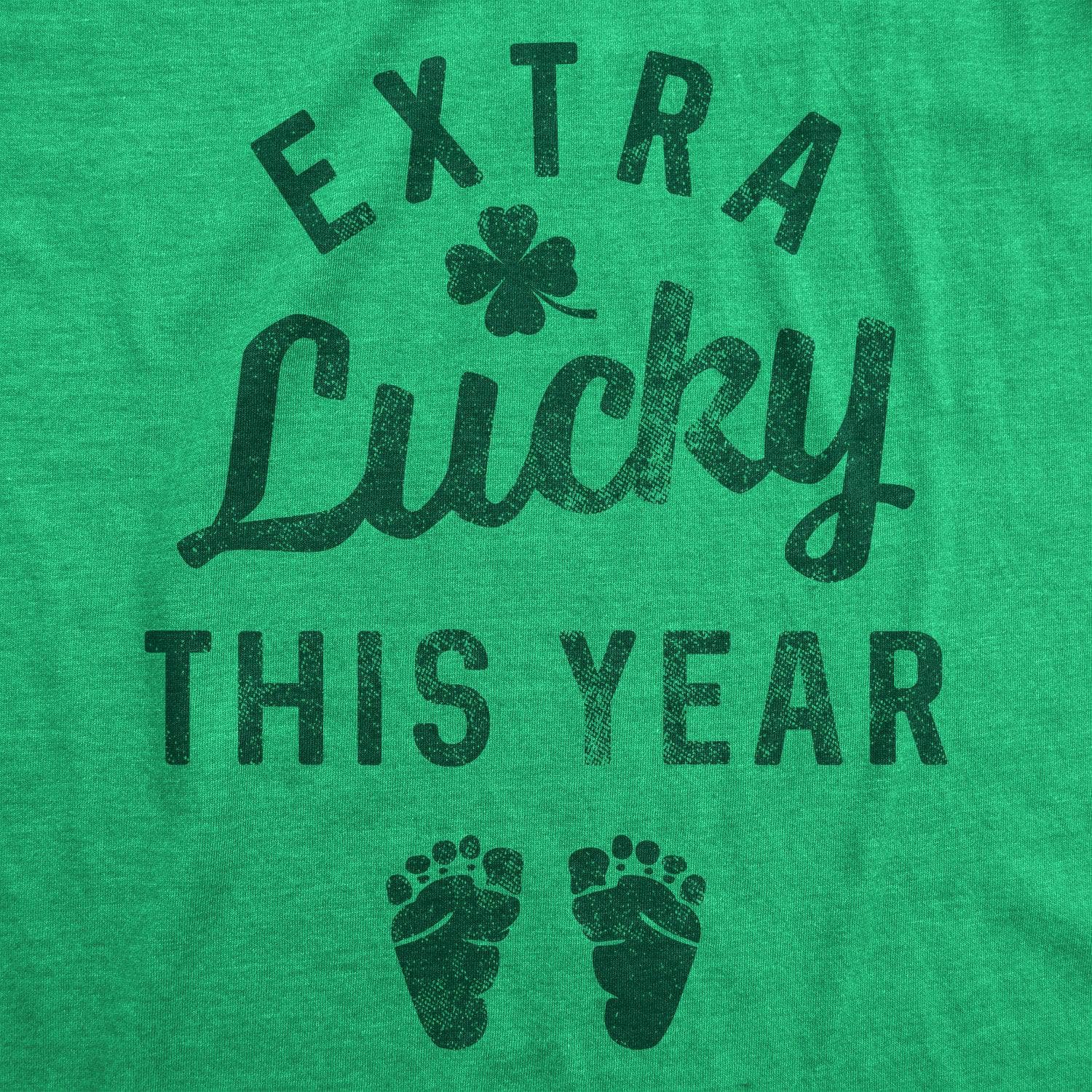 Extra Lucky This Year Maternity Tshirt  -  Crazy Dog T-Shirts