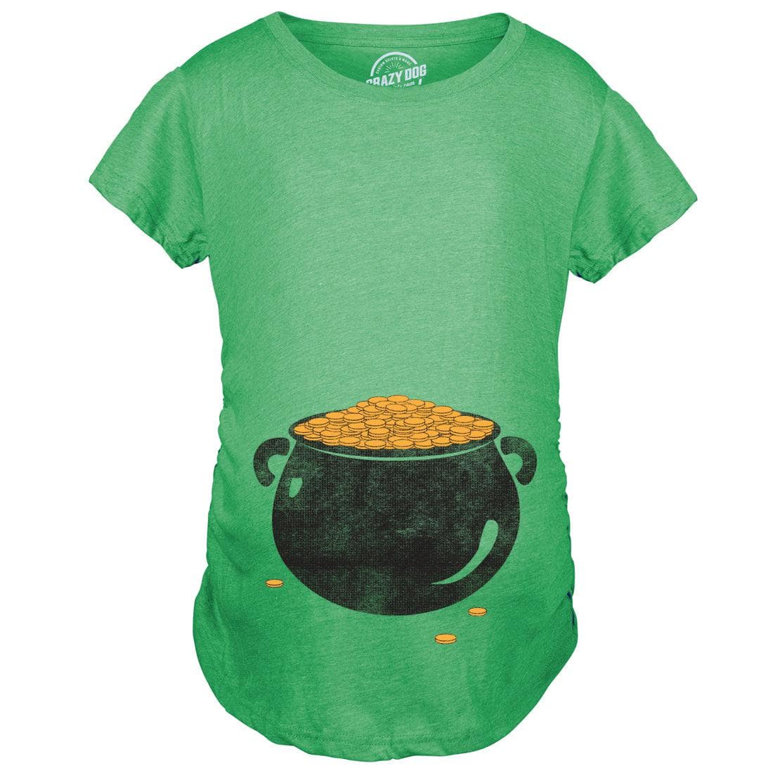 Pot of Gold Maternity Tshirt  -  Crazy Dog T-Shirts