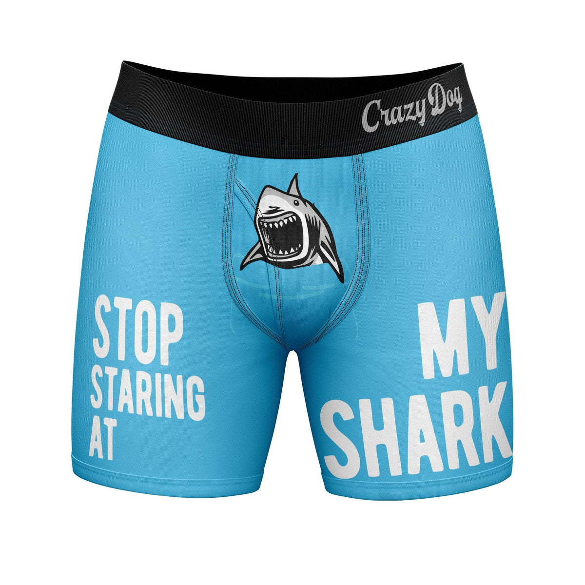 Stop Staring At My Shark  -  Crazy Dog T-Shirts