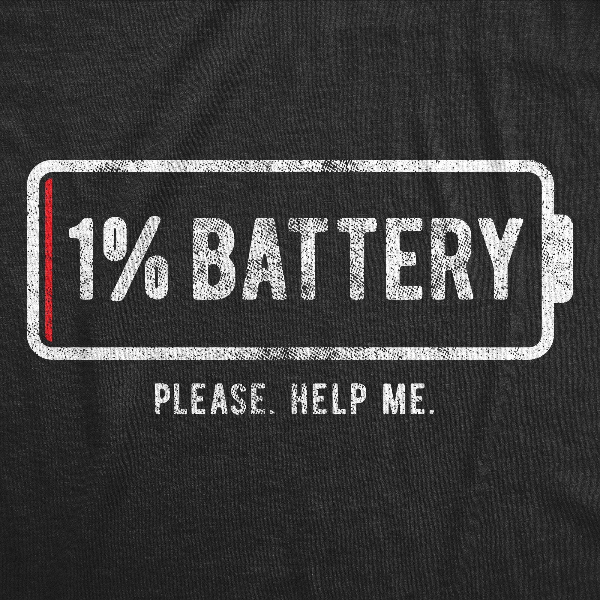 1% Battery Men's Tshirt - Crazy Dog T-Shirts