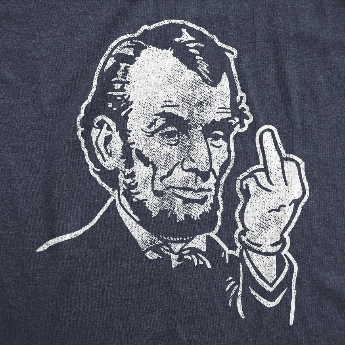 Abe Lincoln Middle Finger Men&#39;s Tshirt  -  Crazy Dog T-Shirts