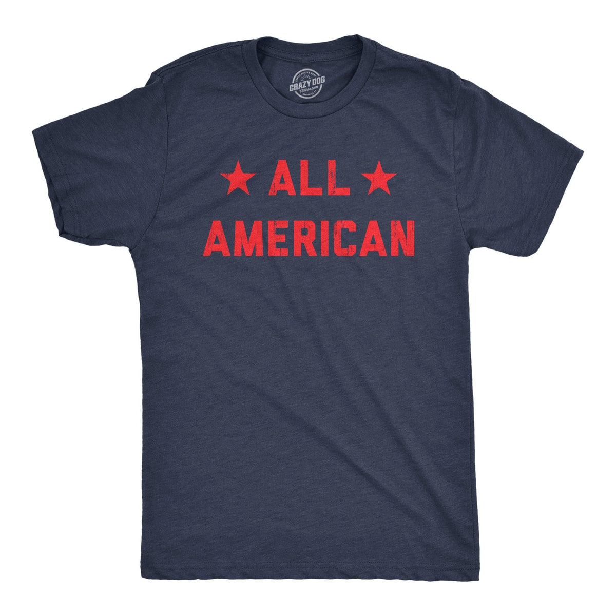 All American Men&#39;s Tshirt  -  Crazy Dog T-Shirts