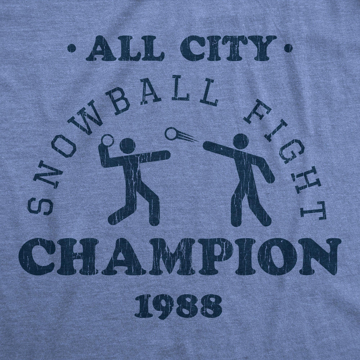 All City Snowball Fight Champion 1988 Men&#39;s Tshirt - Crazy Dog T-Shirts