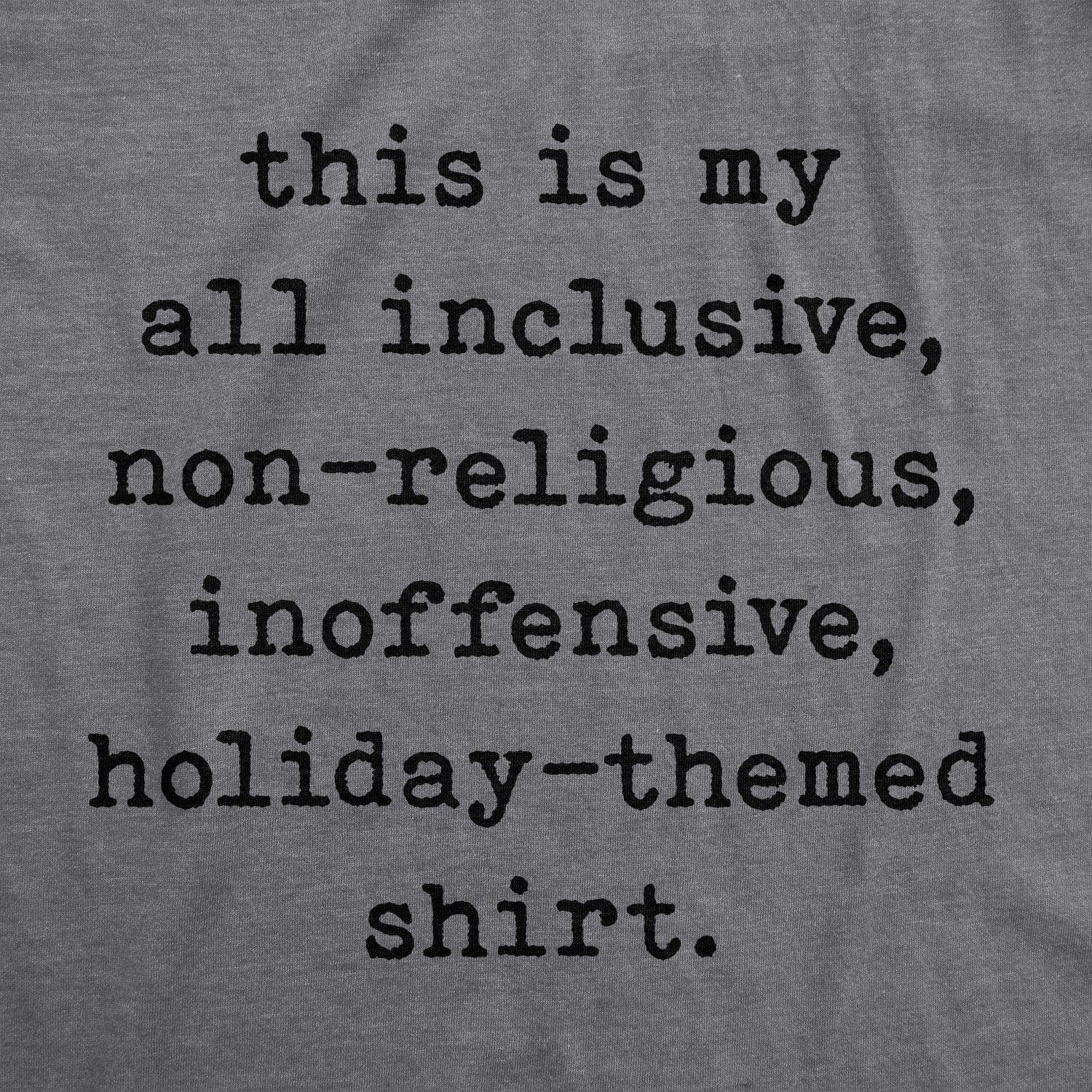 All Inclusive Non-Religious Holiday-Themed Men's Tshirt - Crazy Dog T-Shirts