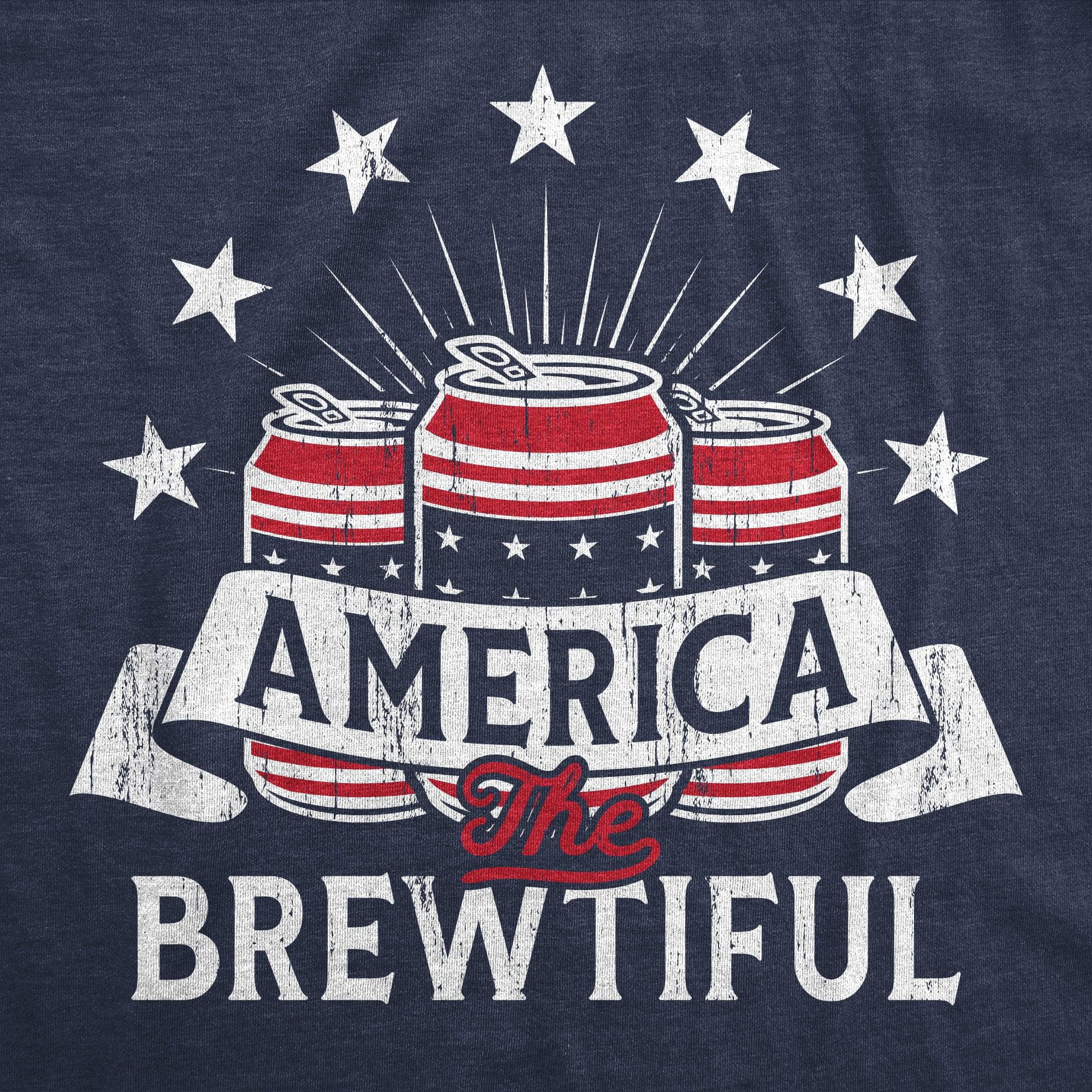 America The Brewtiful Men's Tshirt  -  Crazy Dog T-Shirts