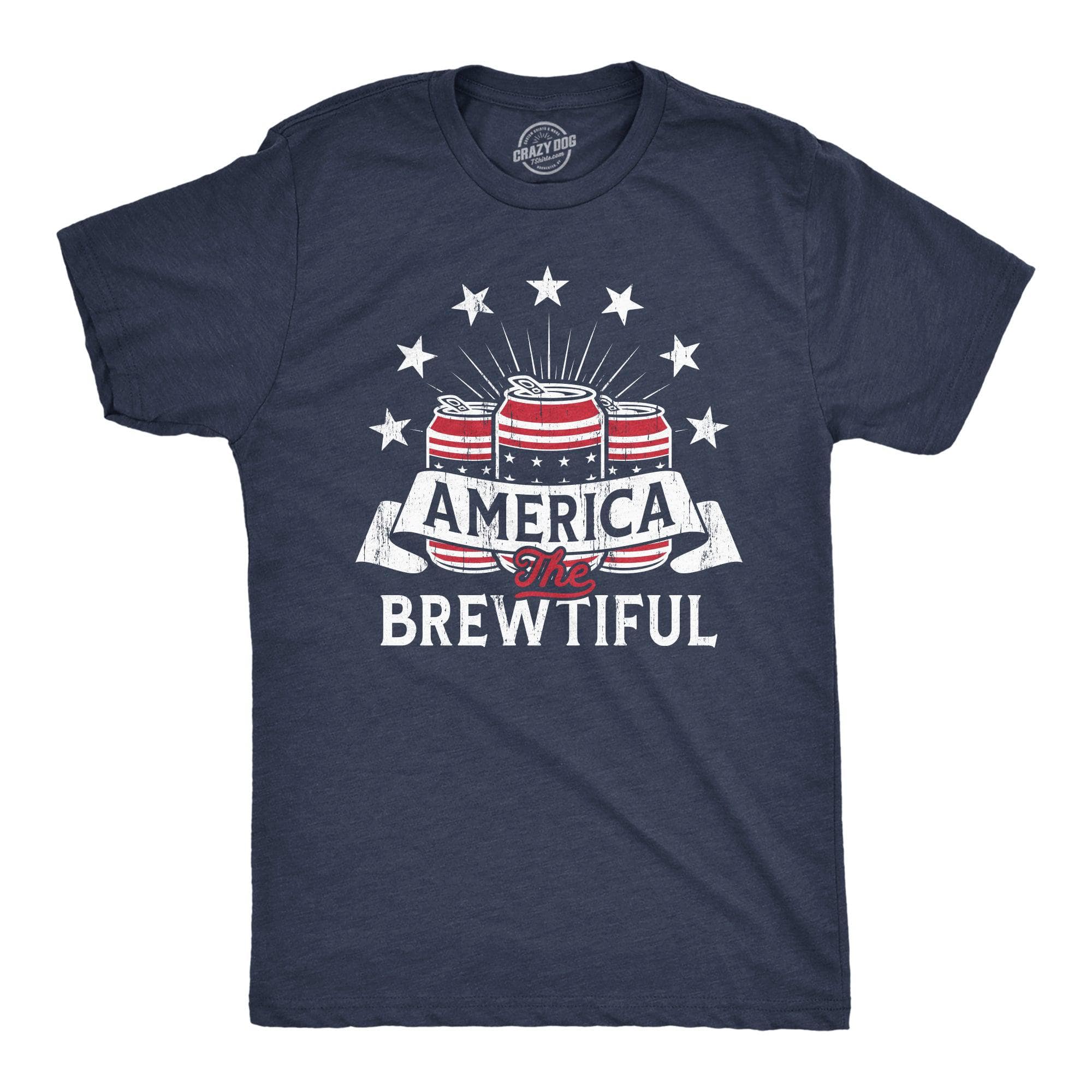 America The Brewtiful Men's Tshirt  -  Crazy Dog T-Shirts