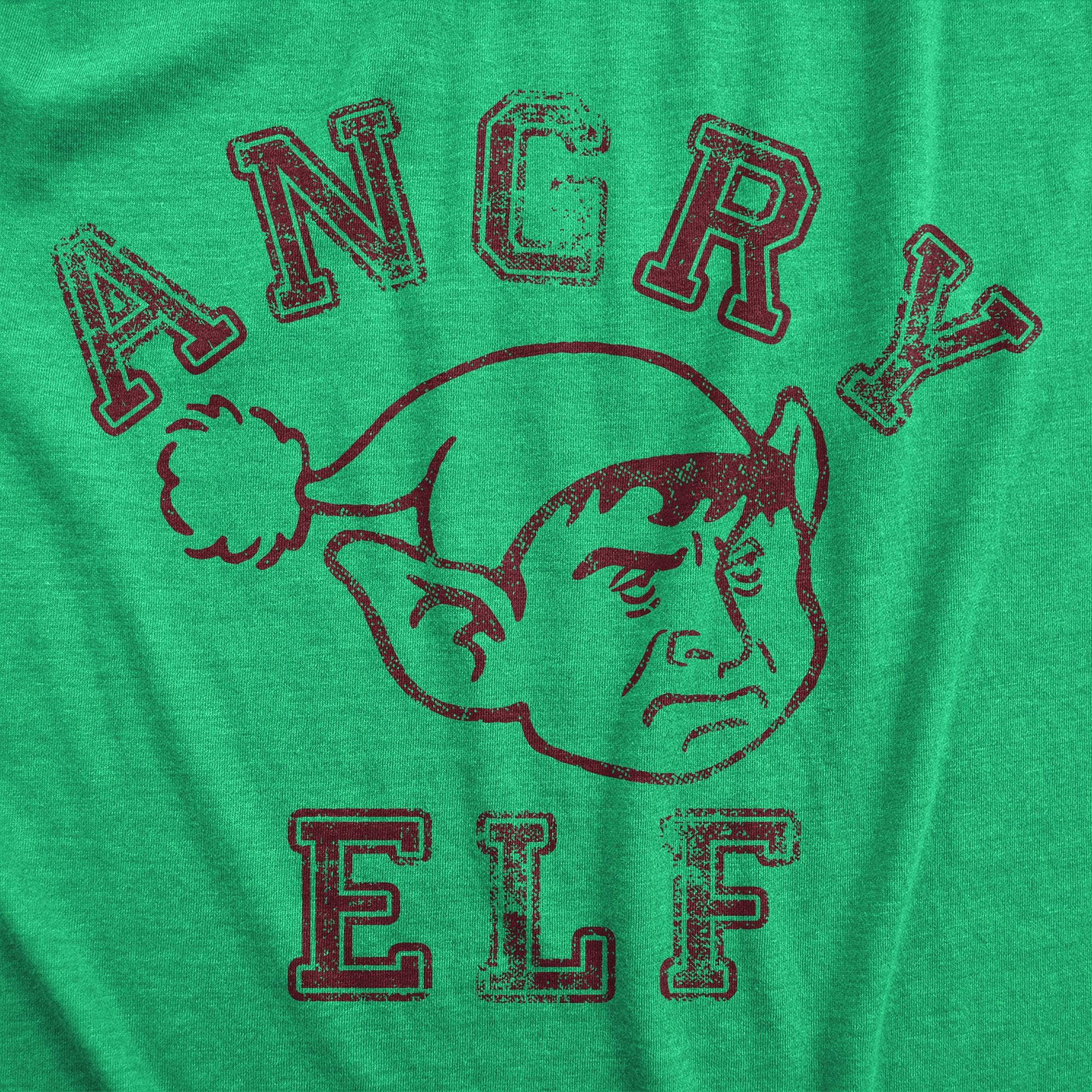 Angry Elf Men's Tshirt  -  Crazy Dog T-Shirts