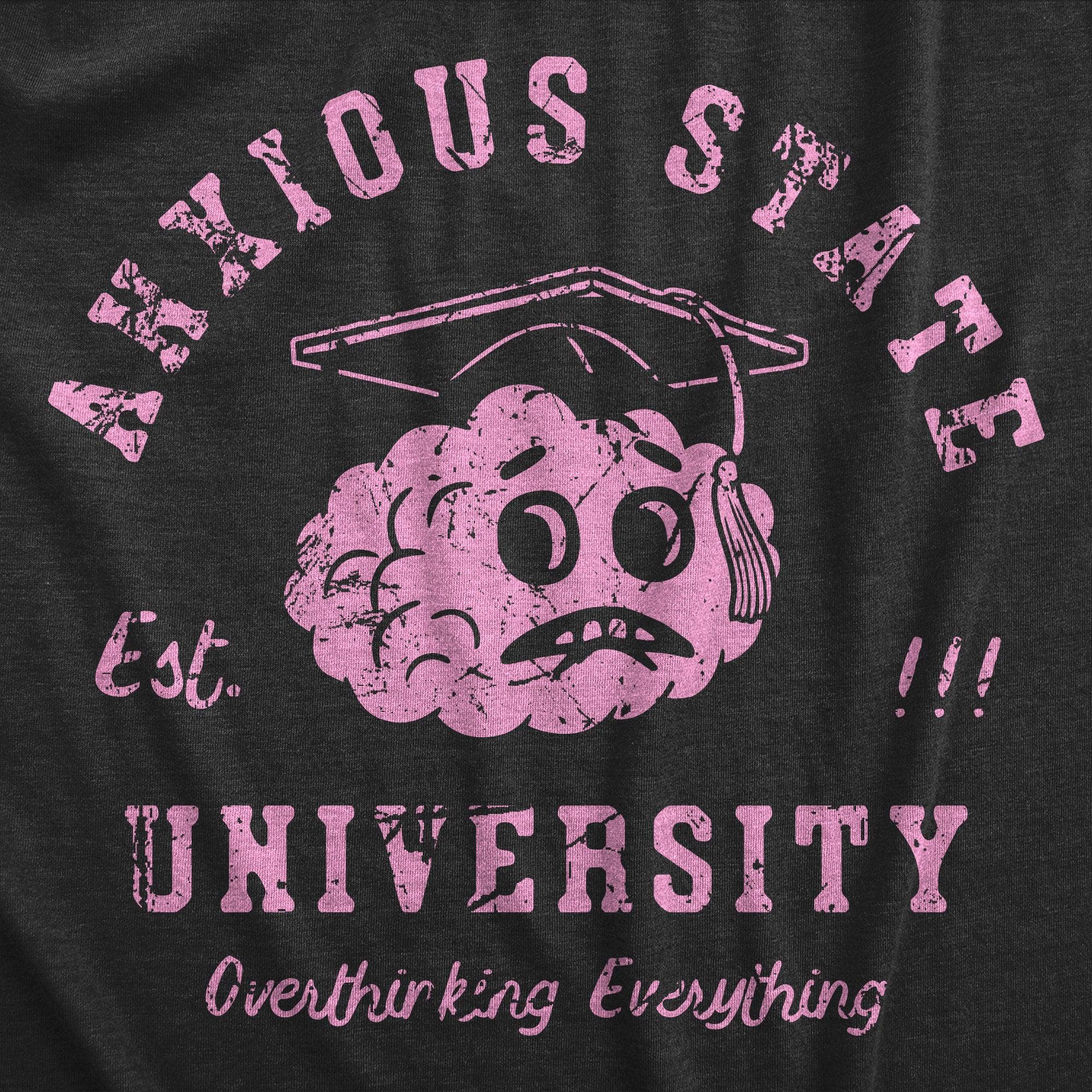Anxious State University Men's Tshirt  -  Crazy Dog T-Shirts