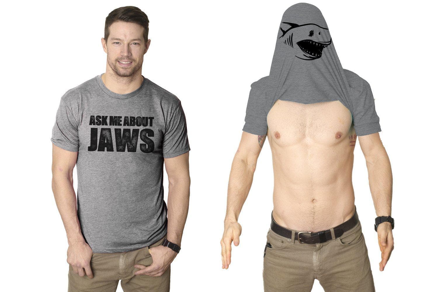 Ask Me About Jaws Men's Tshirt - Crazy Dog T-Shirts