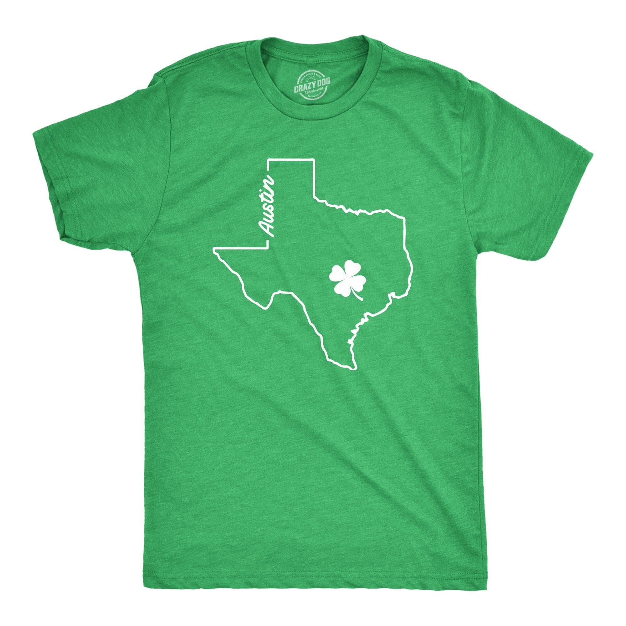 Austin Texas Saint Patrick's Men's Tshirt  -  Crazy Dog T-Shirts
