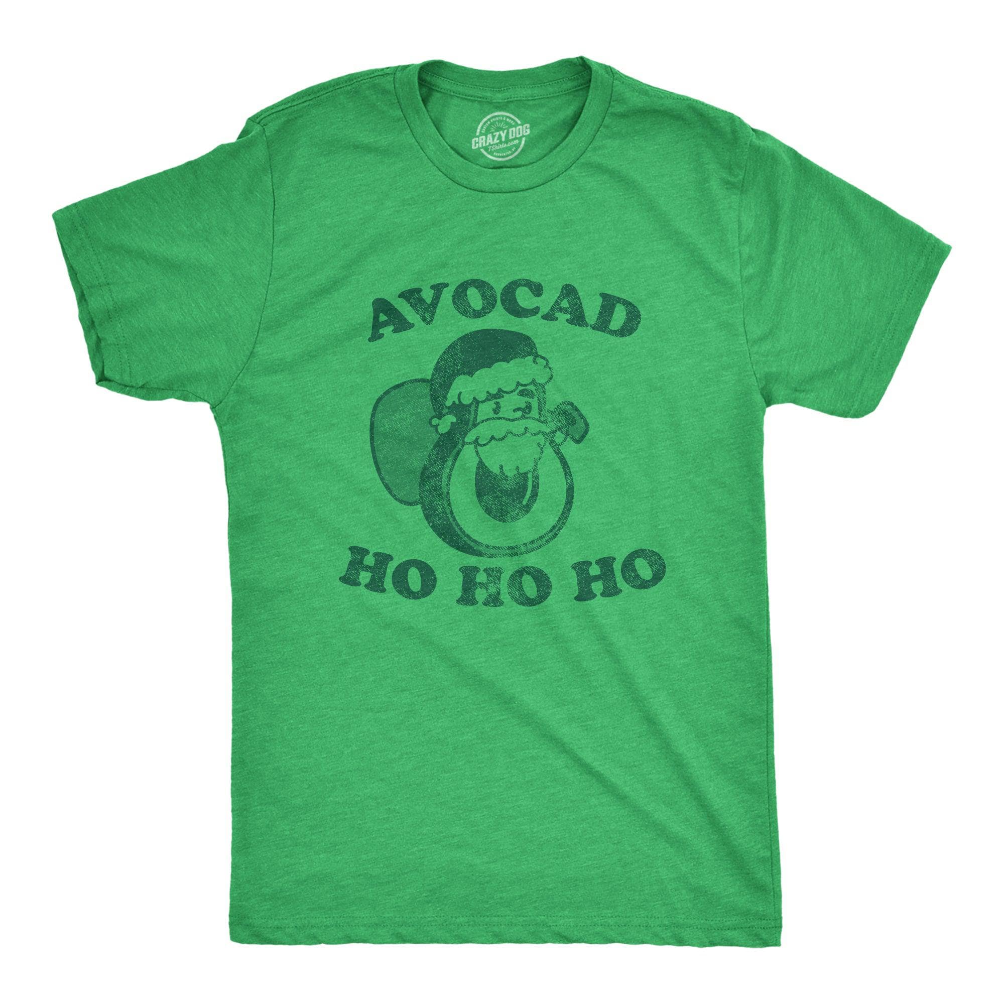 Avocad Ho Ho Ho Men's Tshirt  -  Crazy Dog T-Shirts