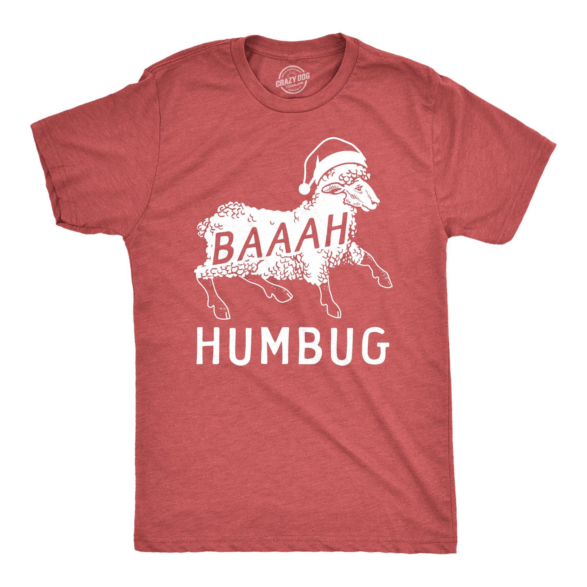 Baaah Humbug Men's Tshirt  -  Crazy Dog T-Shirts