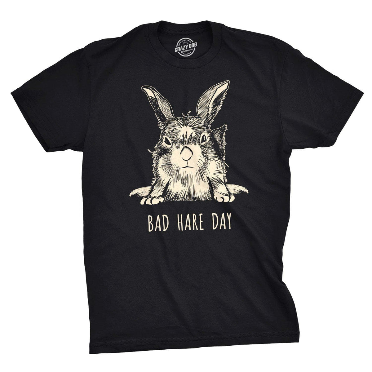 Bad Hare Day Men&#39;s Tshirt  -  Crazy Dog T-Shirts