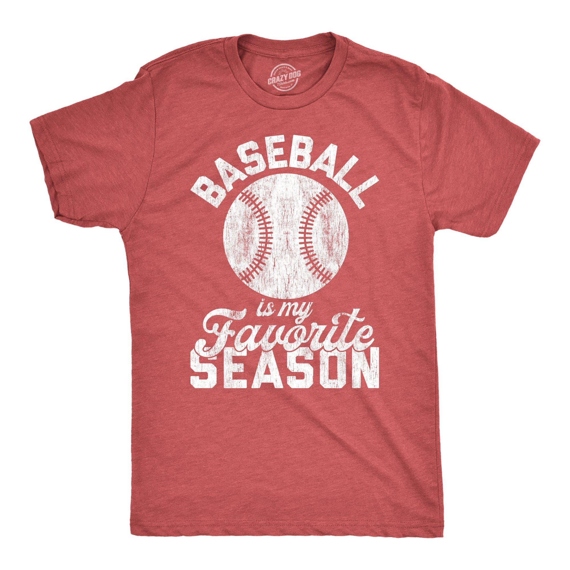 Baseball Is My Favorite Season Men's Tshirt - Crazy Dog T-Shirts
