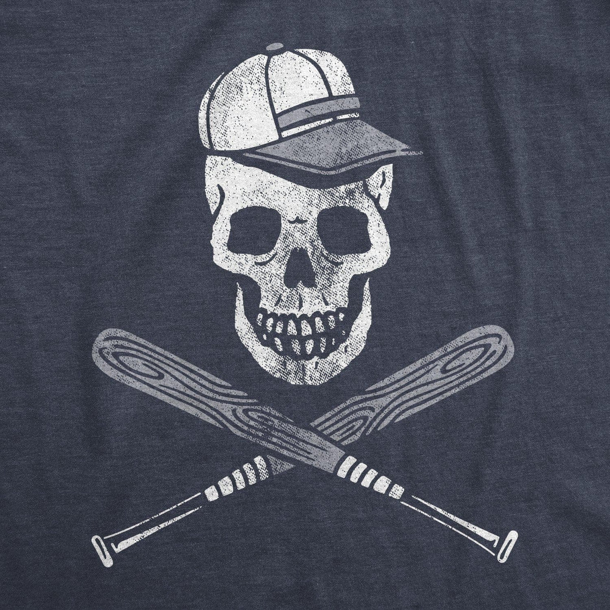 Baseball Skull Men&#39;s Tshirt - Crazy Dog T-Shirts
