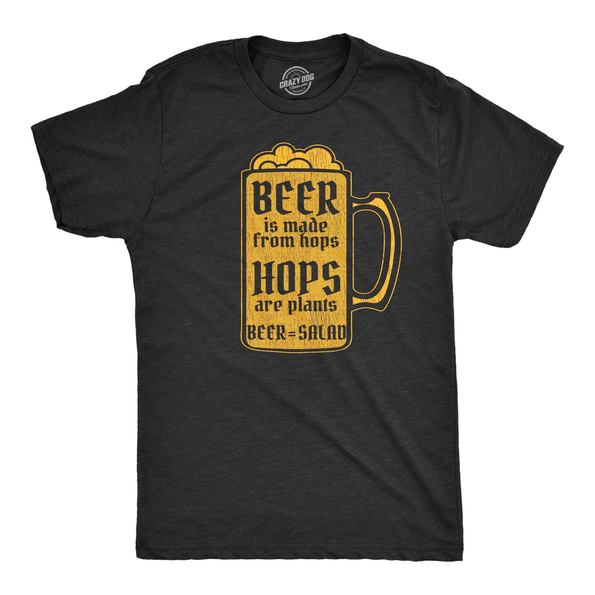 Beer Equals Salad Men&#39;s Tshirt - Crazy Dog T-Shirts