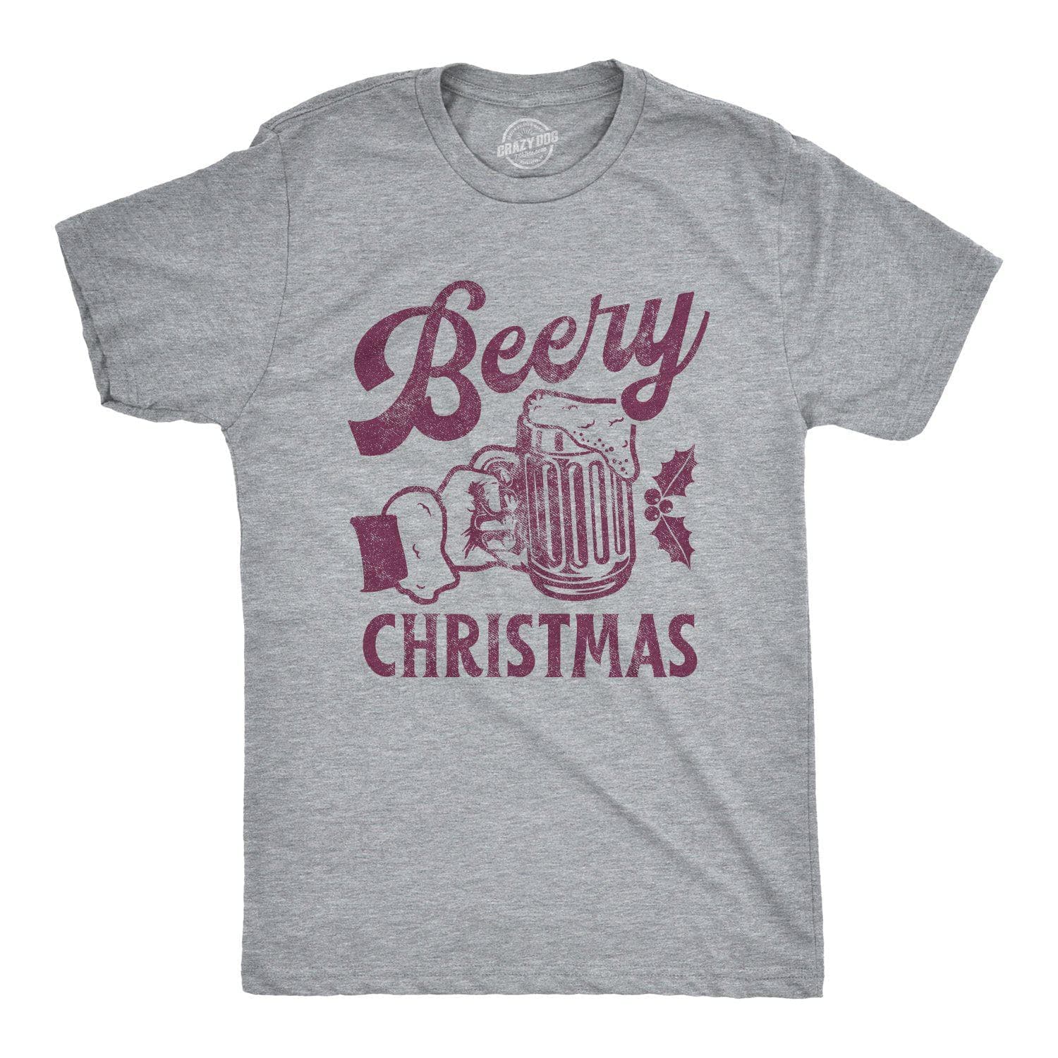 Beery Christmas Men's Tshirt - Crazy Dog T-Shirts