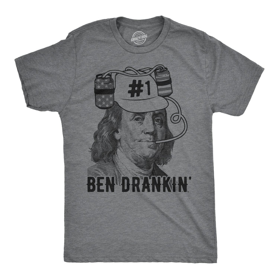 Ben Drankin' Men's Tshirt - Crazy Dog T-Shirts