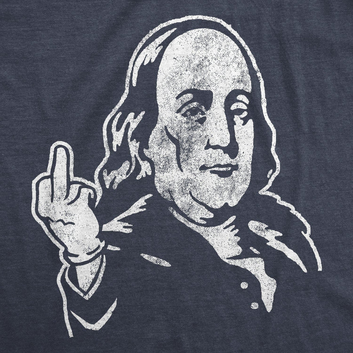 Benjamin Franklin Middle Finger Men&#39;s Tshirt - Crazy Dog T-Shirts