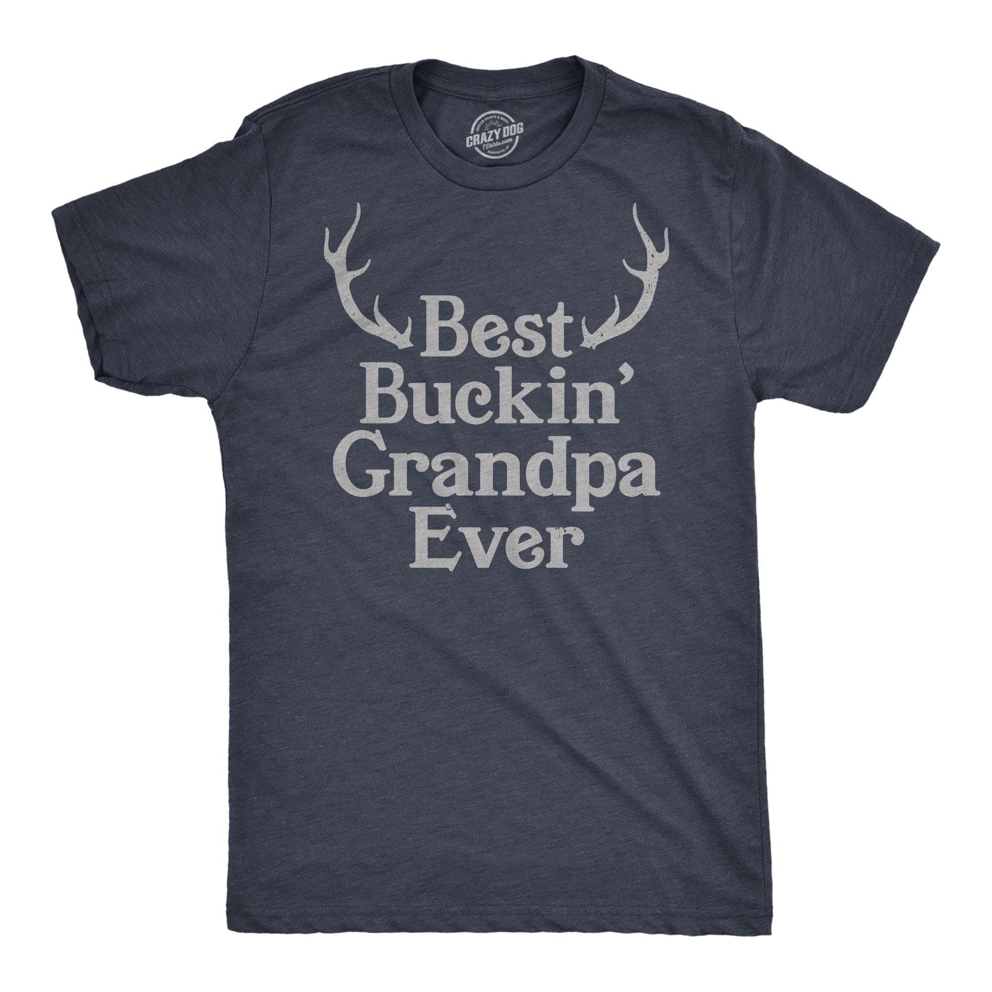 Best Buckin' Grandpa Men's Tshirt - Crazy Dog T-Shirts