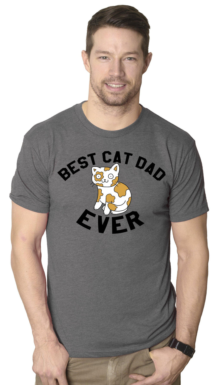 Best Cat Dad Men's Tshirt - Crazy Dog T-Shirts