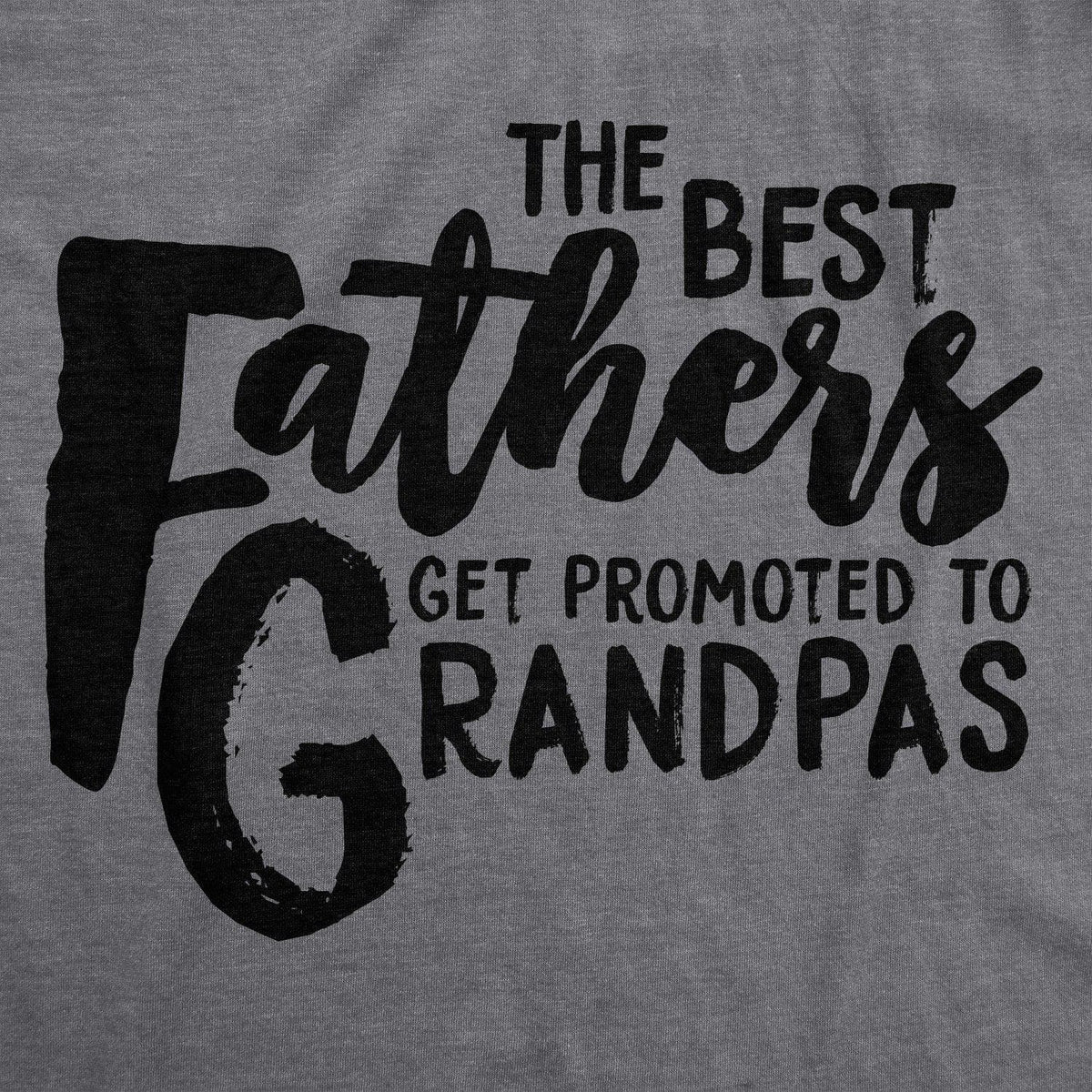Best Fathers Get Promoted To Grandpas Men&#39;s Tshirt  -  Crazy Dog T-Shirts