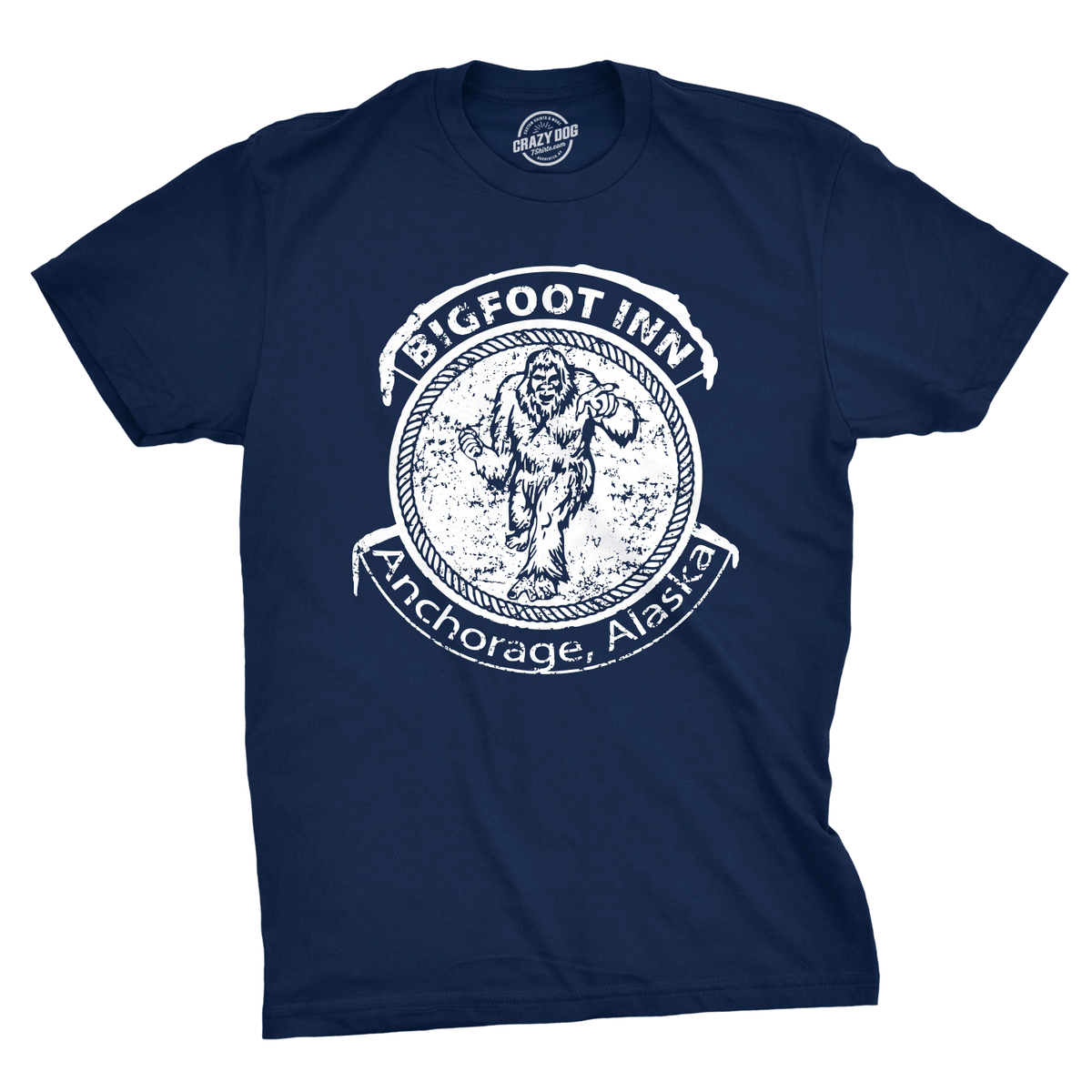 Big Foot Inn Men&#39;s Tshirt  -  Crazy Dog T-Shirts