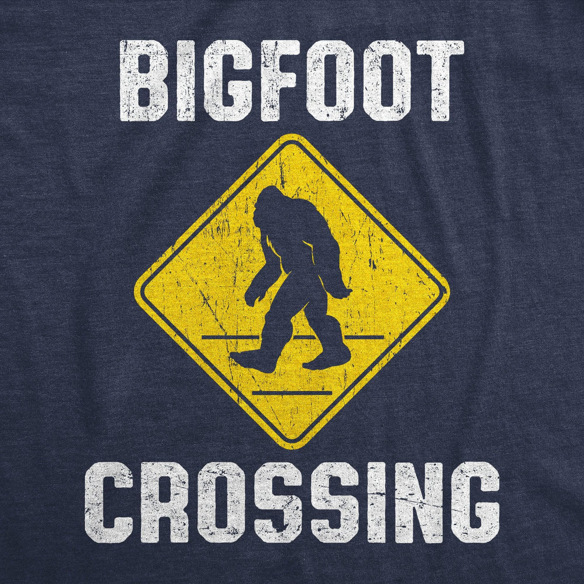 Bigfoot Crossing Men&#39;s Tshirt  -  Crazy Dog T-Shirts