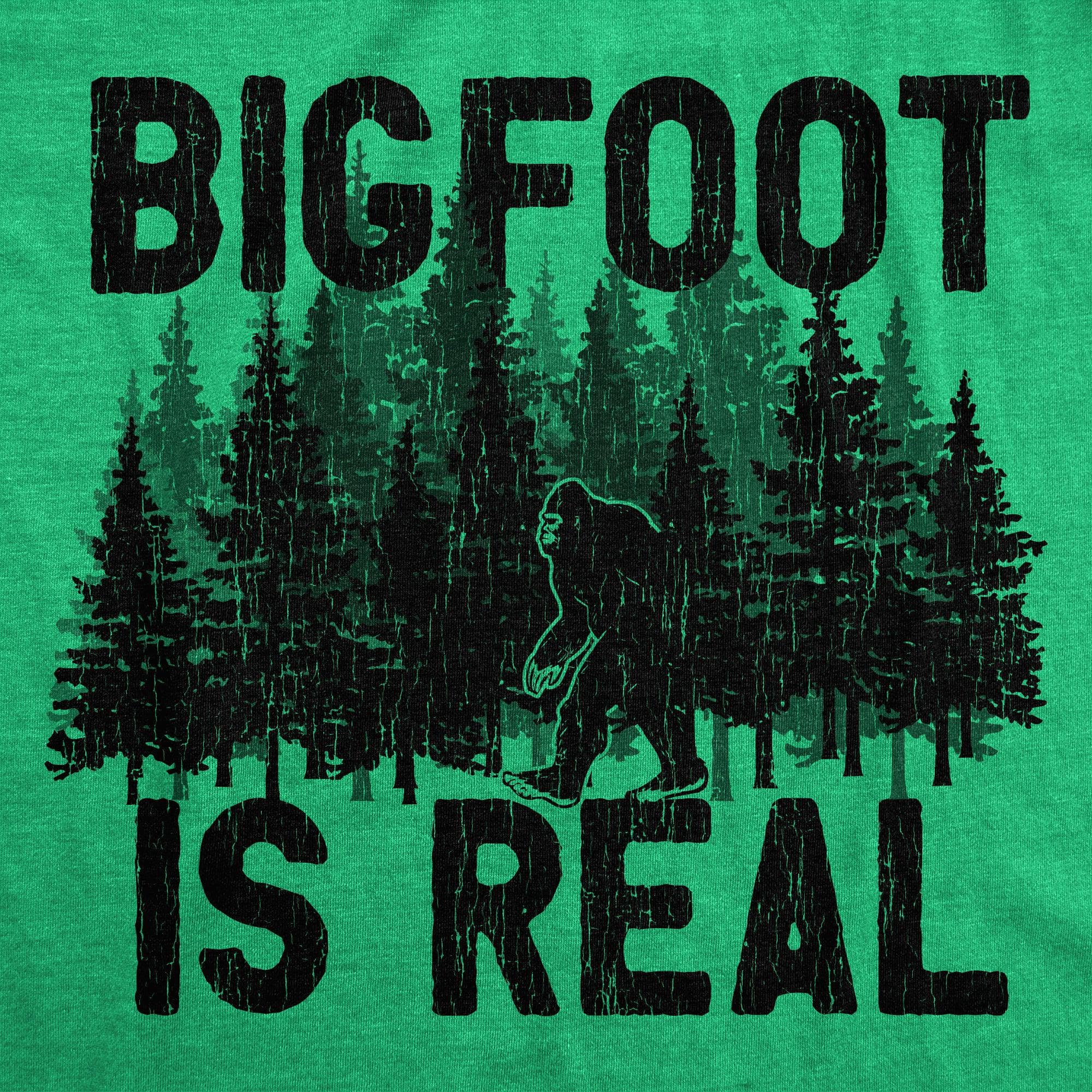Bigfoot Is Real Men's Tshirt  -  Crazy Dog T-Shirts