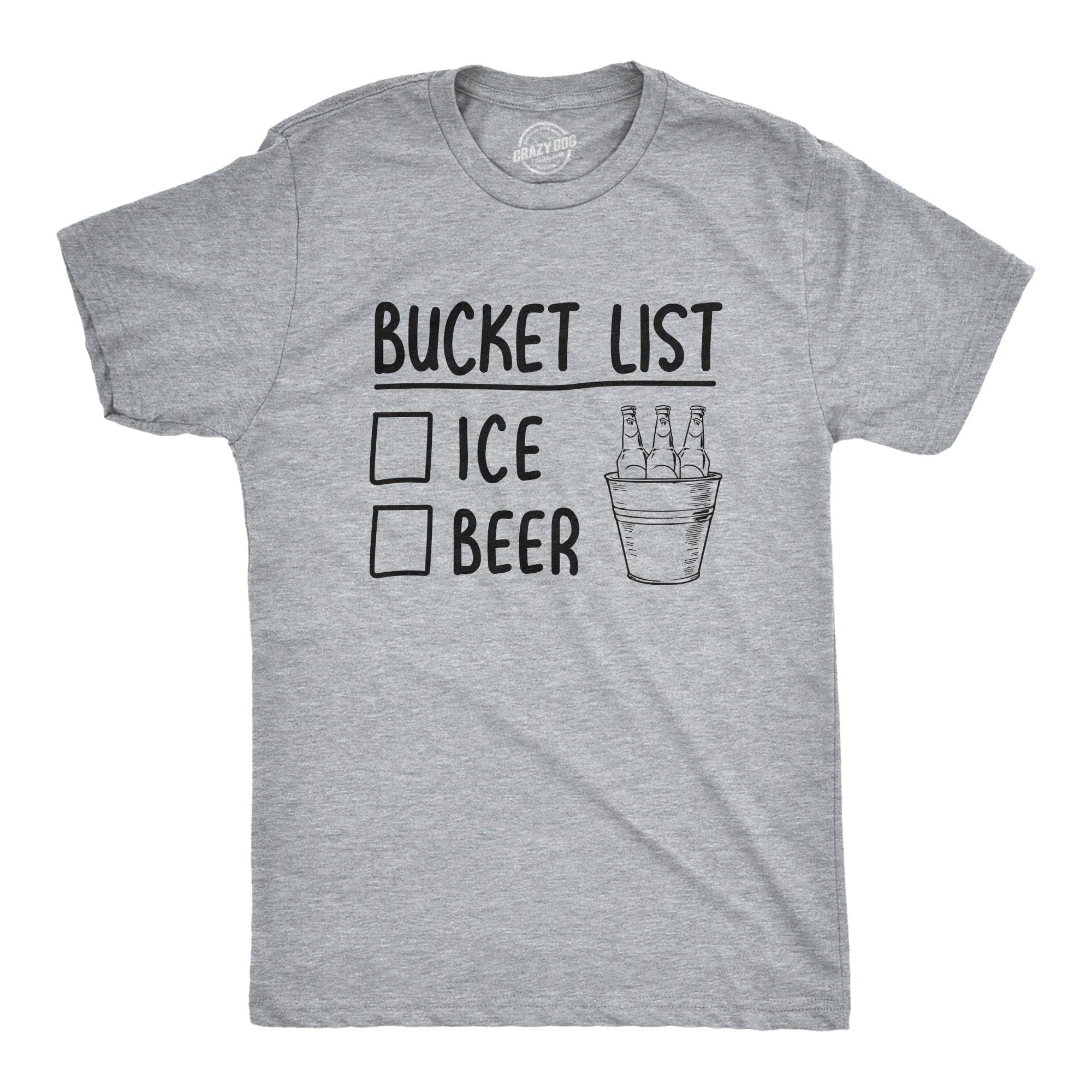Bucket List Men's Tshirt - Crazy Dog T-Shirts