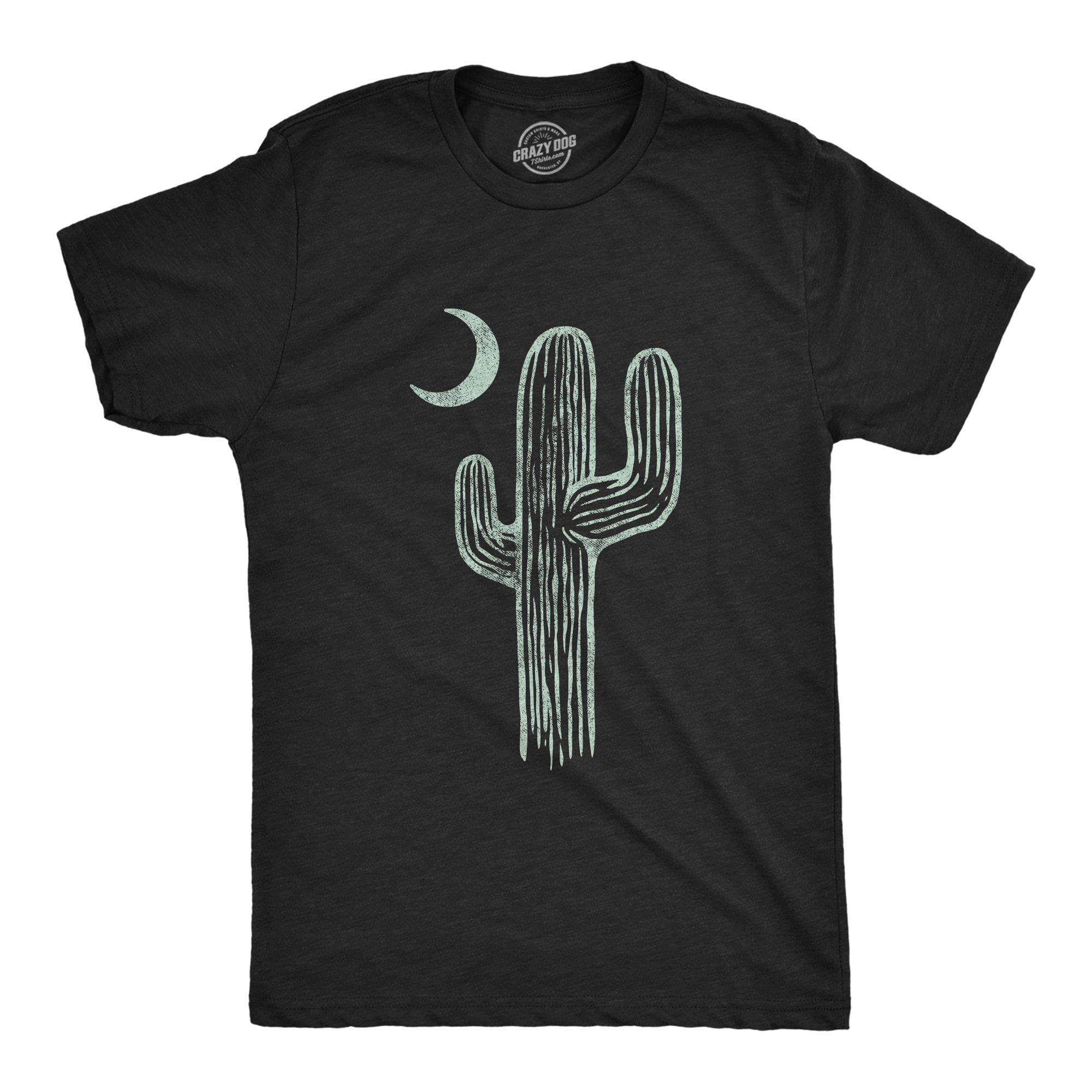 Cactus Moon Men's Tshirt - Crazy Dog T-Shirts