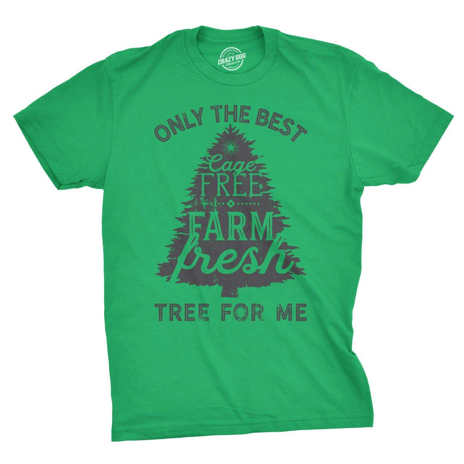 Cage Free Farm Fresh Tree Men's Tshirt - Crazy Dog T-Shirts