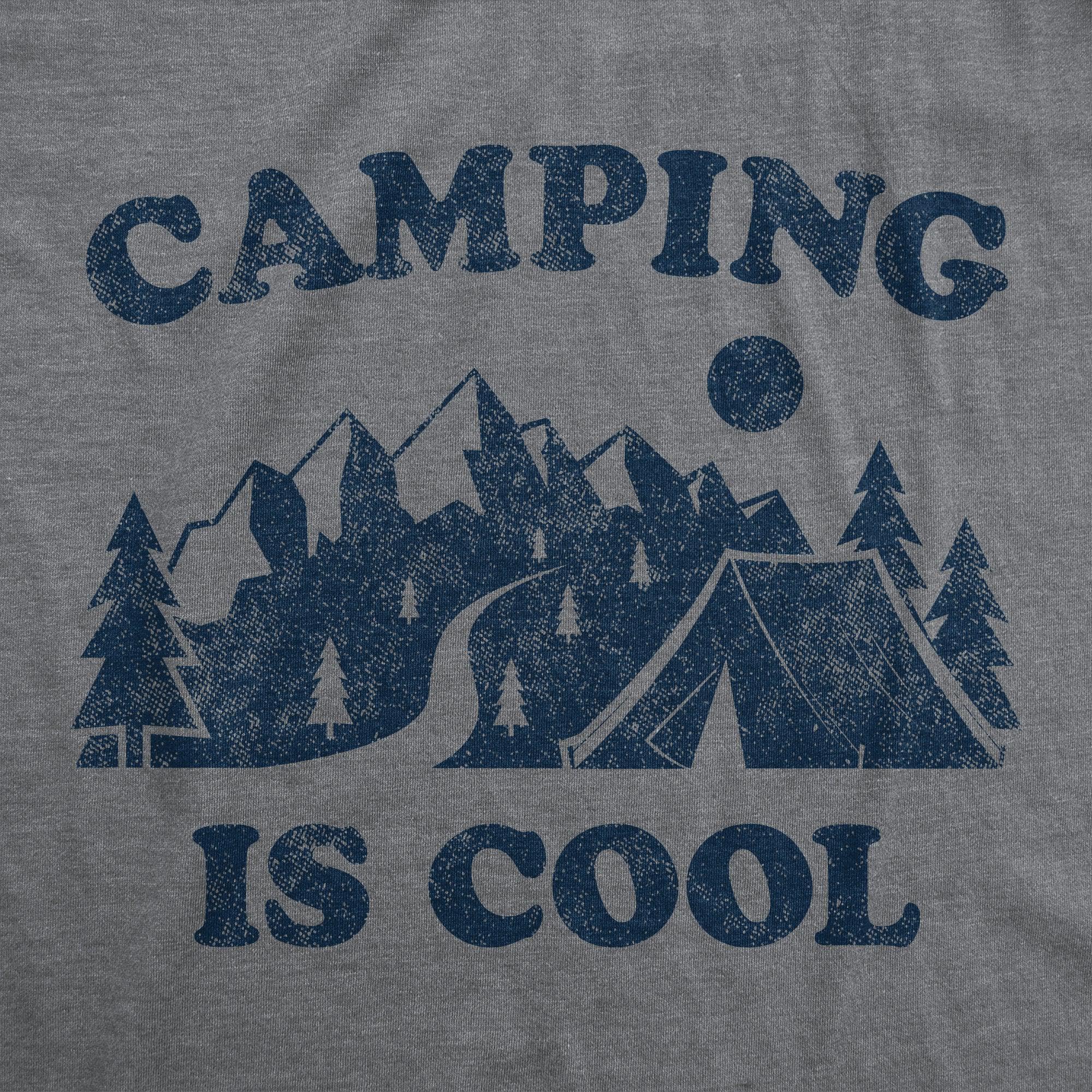 Camping Is Cool Men's Tshirt  -  Crazy Dog T-Shirts
