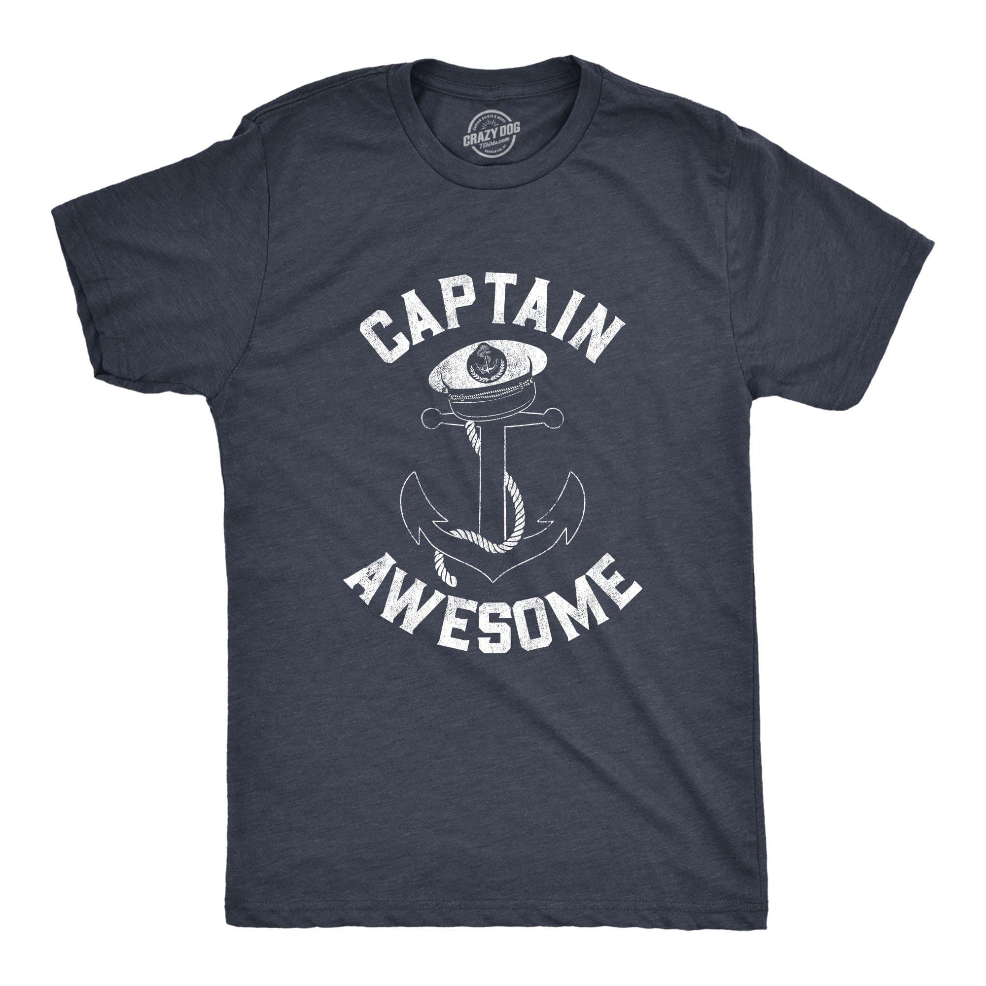 Captain Awesome Men's Tshirt  -  Crazy Dog T-Shirts