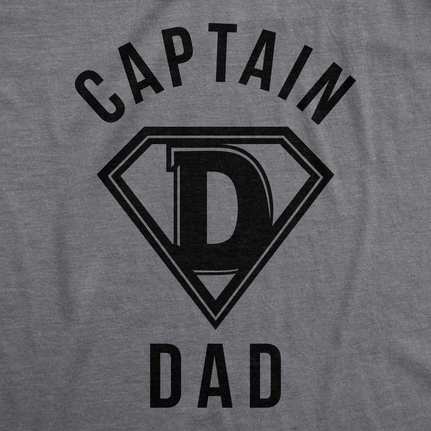 Captain Dad Men's Tshirt  -  Crazy Dog T-Shirts