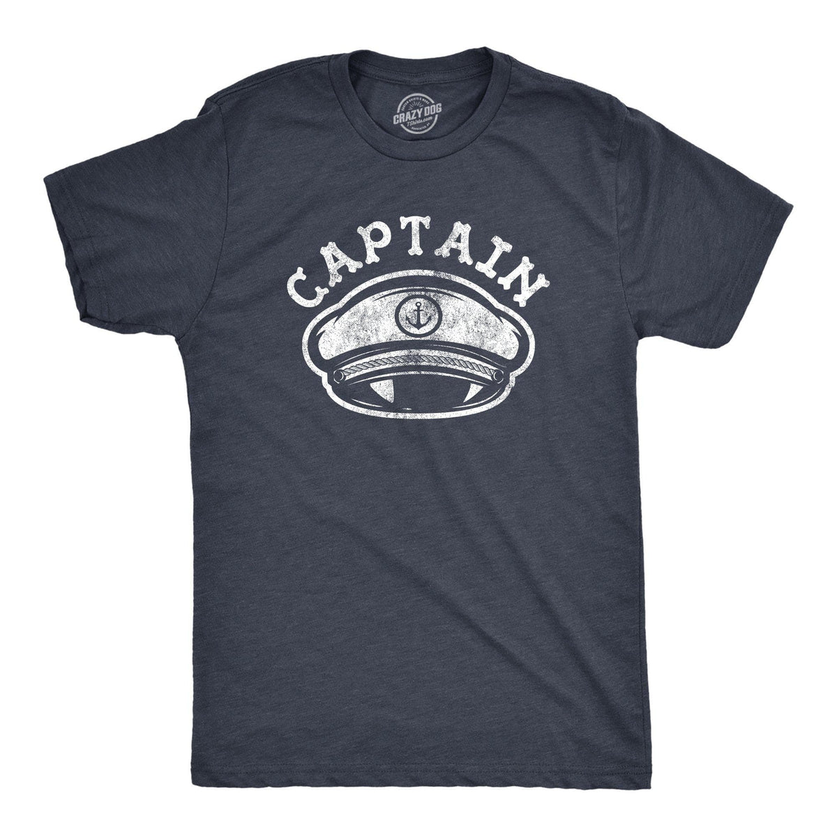 Captain Hat Men&#39;s Tshirt - Crazy Dog T-Shirts