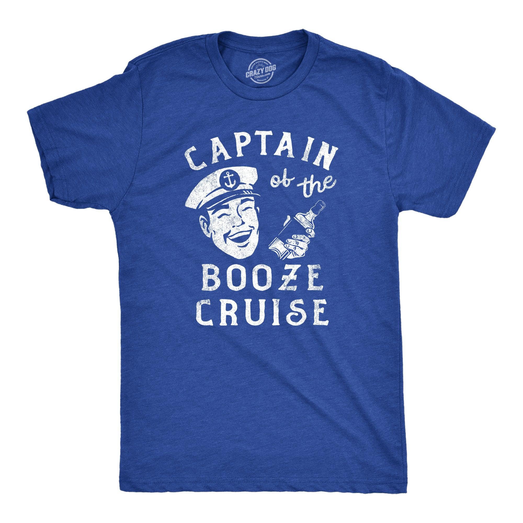 Captain Of The Booze Cruise Men's Tshirt  -  Crazy Dog T-Shirts
