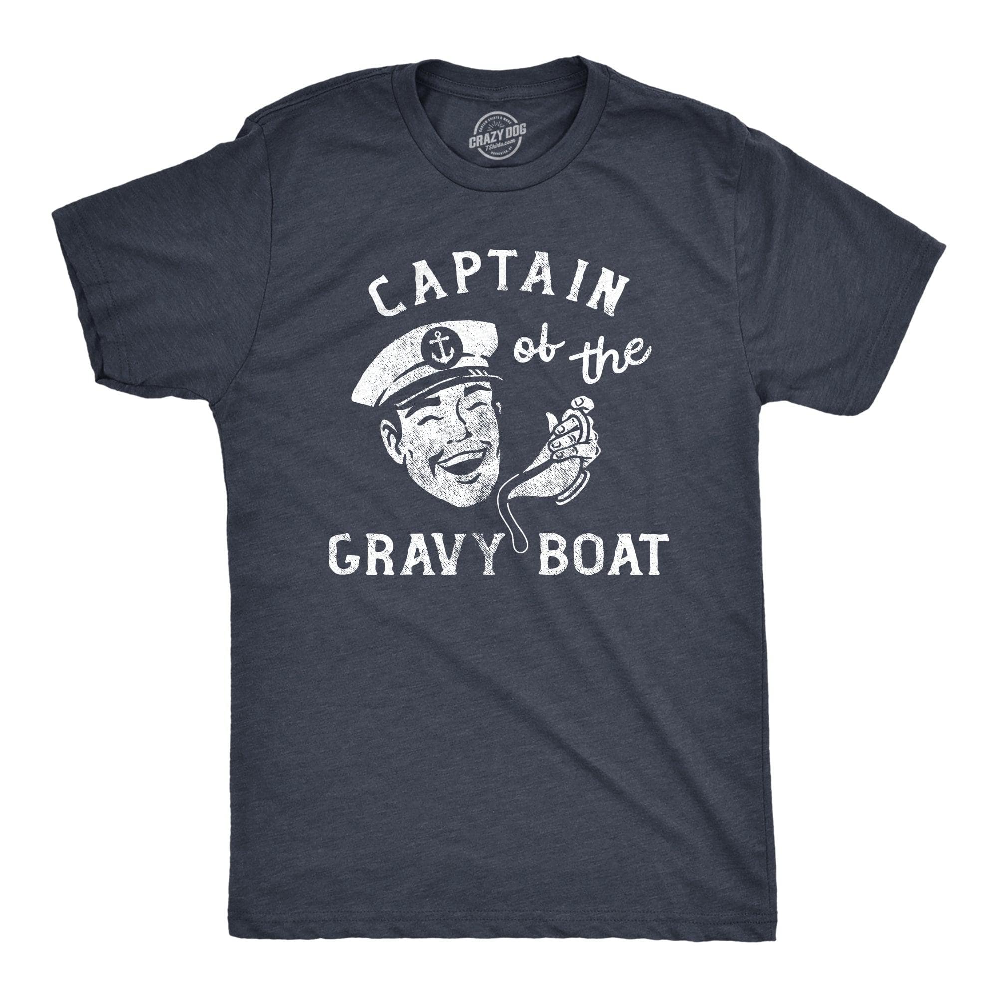 Captain Of The Gravy Boat Men's Tshirt  -  Crazy Dog T-Shirts