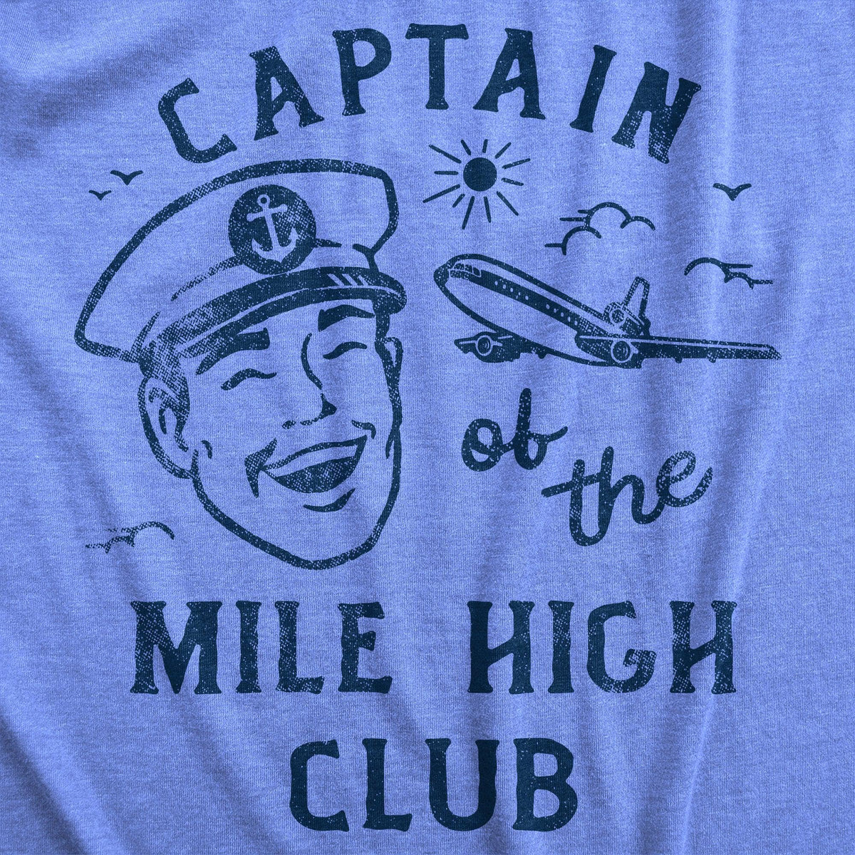 Captain Of The Mile High Club Men&#39;s Tshirt  -  Crazy Dog T-Shirts