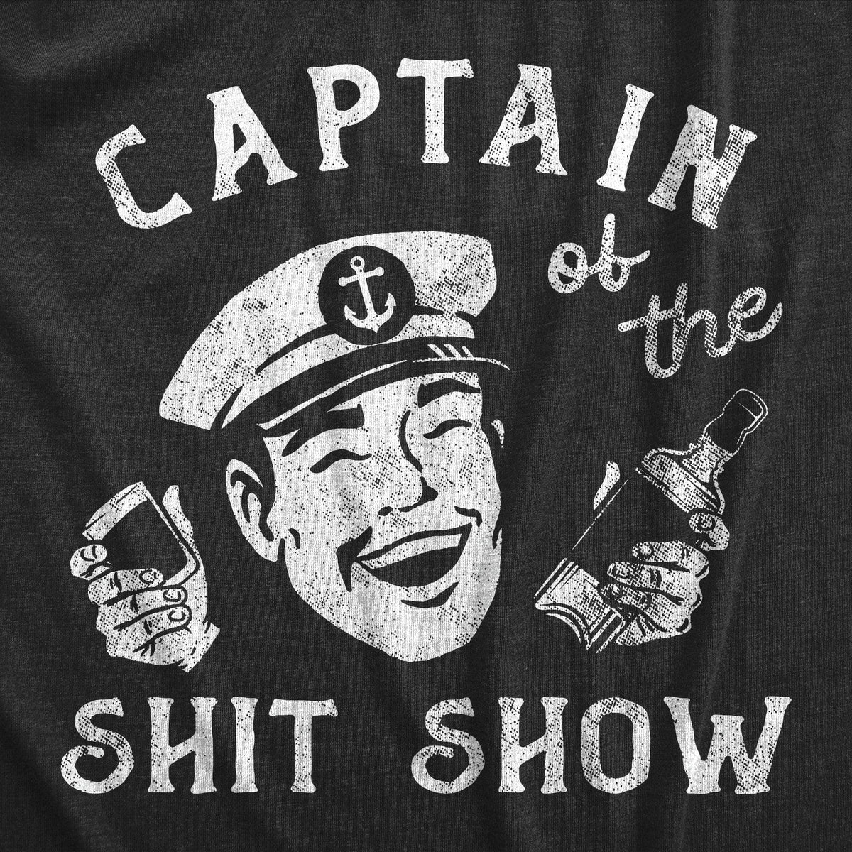 Captain Of The Shit Show Men&#39;s Tshirt  -  Crazy Dog T-Shirts
