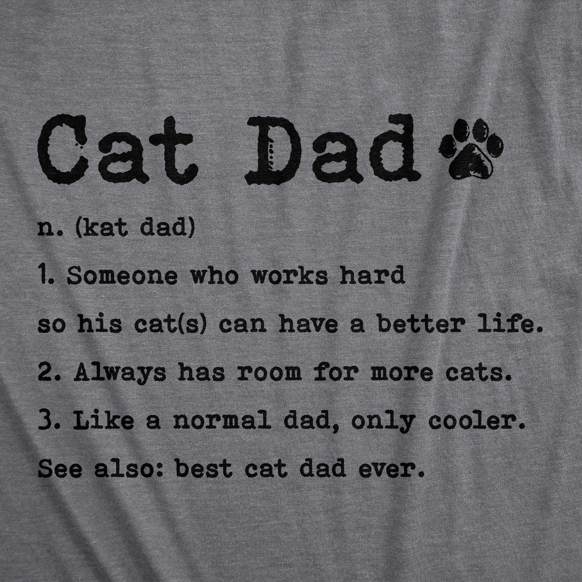 Cat Dad Definition Men's Tshirt - Crazy Dog T-Shirts