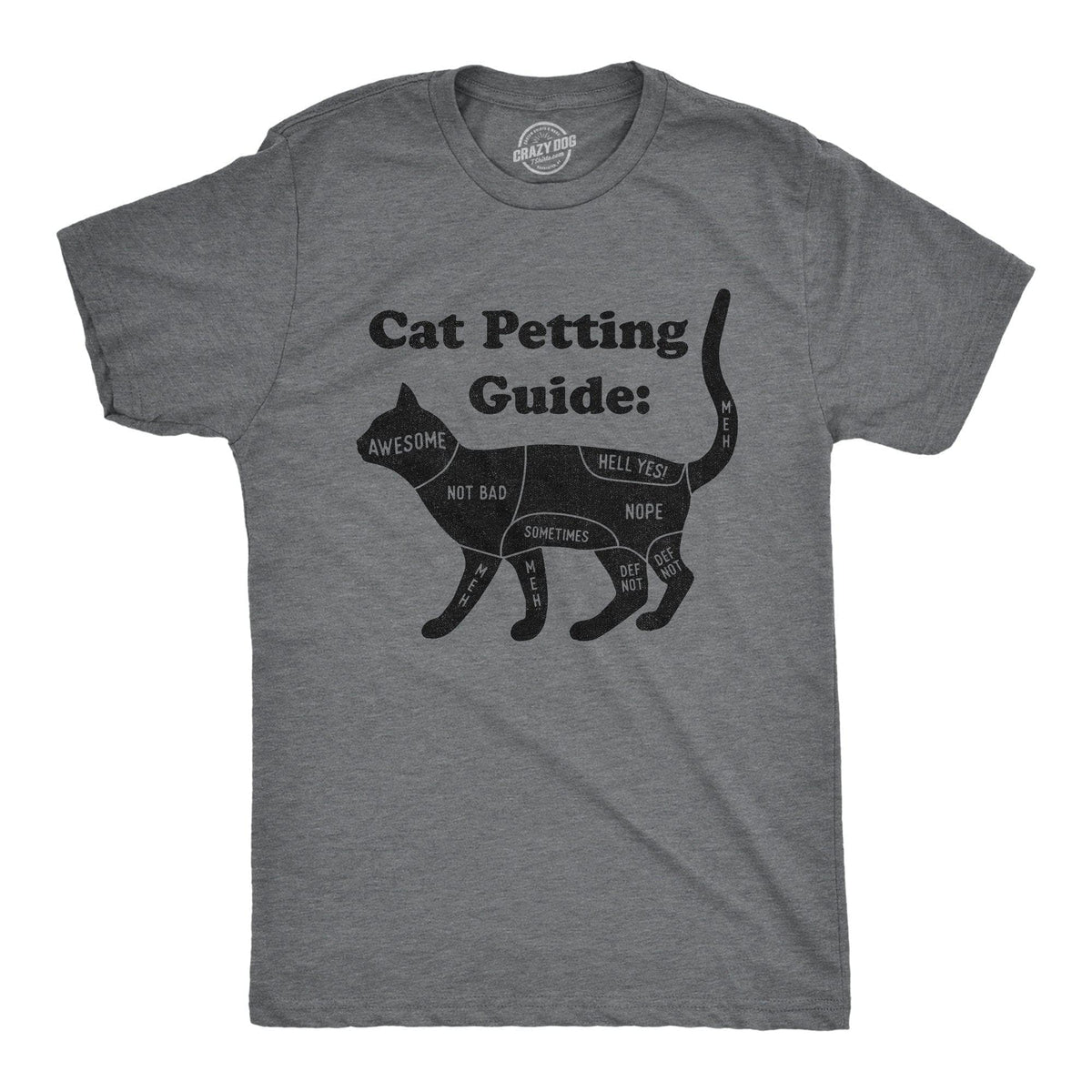 Cat Petting Guide Men&#39;s Tshirt - Crazy Dog T-Shirts
